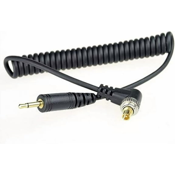 2.5mm to Male FLASH PC Sync Cable Cord with Screw Lock for for Trigger Transmitter