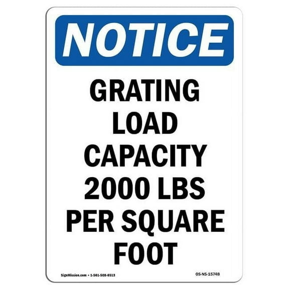 OSHA Notice Sign - NOTICE Hard Hat Area |  Aluminum Sign | Protect Your Business, Construction Site, Warehouse & Shop Area |  Made in the USA