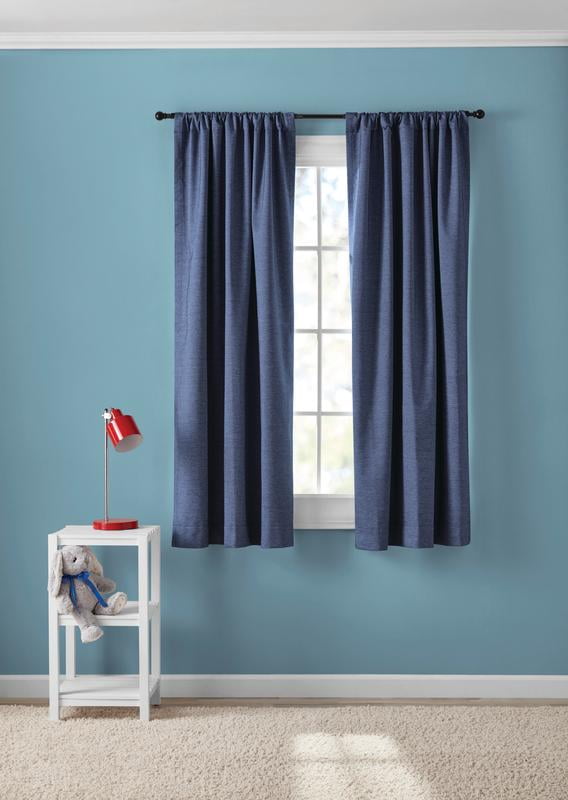 Your Zone Chambray Blackout Window, What Size Curtains For 63 Window