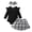 Black, variant on Younger Tree Infant Girls Dress Outfit Baby Ruffle Long Sleeve Romper Top Plaid Bow Skirt Set Fall Clothes for 6-12 Months
