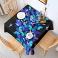 thumbnail image 2 of Butterfly Blue Purple Wing Pattern Square Tablecloth,Waterproof Square Table Cover,Wipeable Spillproof Washable Table Cover for Home Kitchen Party Decor 52"x52"(132x132cm), 2 of 6