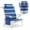 Blue & White, variant on LAZY BUDDY Folding Backpack Beach Chair for Adults, Protable 5-Position Beach Chair with Headrest, Cup Holder, Storage Bag & Cooler Pouch, for Outdoor Camping, Poolside