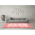 thumbnail image 3 of Ahgly Company Machine Washable Indoor Square Oriental Red Traditional Area Rugs, 5' Square, 3 of 4
