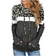 thumbnail image 1 of Sudaderas con capucha Mujer Casual Manga larga Sudadera Bolsillo Color Bloque Cordón Tops Pompotops gfhjh23546, 1 of 7
