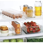 InterDesign Fridge Binz Refrigerator Bin - Carrying Handles - 1 Piece, 5.5 x 11.25 x 5, Clear
