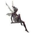 thumbnail image 1 of 2 Uds Escultura Hada Las Flores Estatua Sentada Resina para Paisajismo en El Patio (negro), 1 of 9