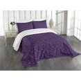 thumbnail image 3 of Ambesonne Astrology Quilted Bedspread Set 3 Pcs, Zodiac Constellations, Queen Size, Indigo Grey White, 3 of 5