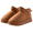 Brown, variant on Women's Plush Fuzzy Platform Slippers with Anti-Slip Sole ‑ Indoor Outdoor Machine Washable Short House Slides Ankle Height Warm Furry Lined