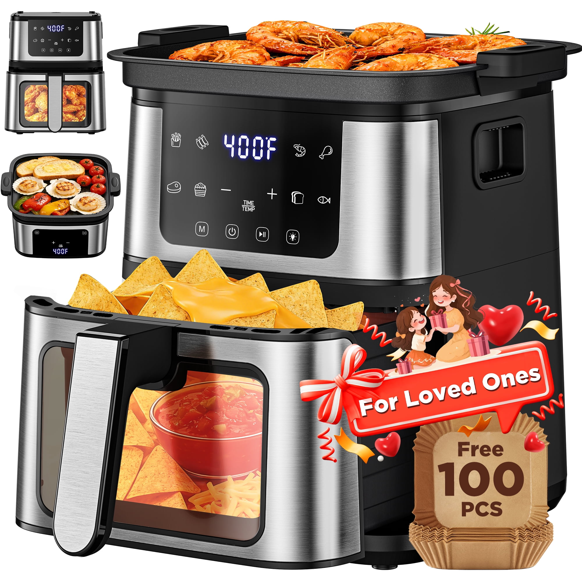 Dash Deluxe Electric Air Fryer + Oven Cooker with Temperature  display picture 1