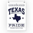 thumbnail image 2 of Texas State Pride, Blue on White (16x24 Giclee Gallery Art Print, Vivid Textured Wall Decor), 2 of 3