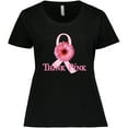 thumbnail image 3 of Inktastic Think Pink Breast Cancer Women's Plus Size T-Shirt, 3 of 5