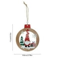 thumbnail image 4 of Feltree Wooden Hollow-Out Christmas Ornaments with Cute Gnome Designs for Tree, Wall, and Shelf Decorations, 4 of 7