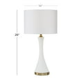 thumbnail image 3 of CosmoLiving by Cosmopolitan White Ceramic Room Table Lamp, 14" x 13" x 25", 3 of 8