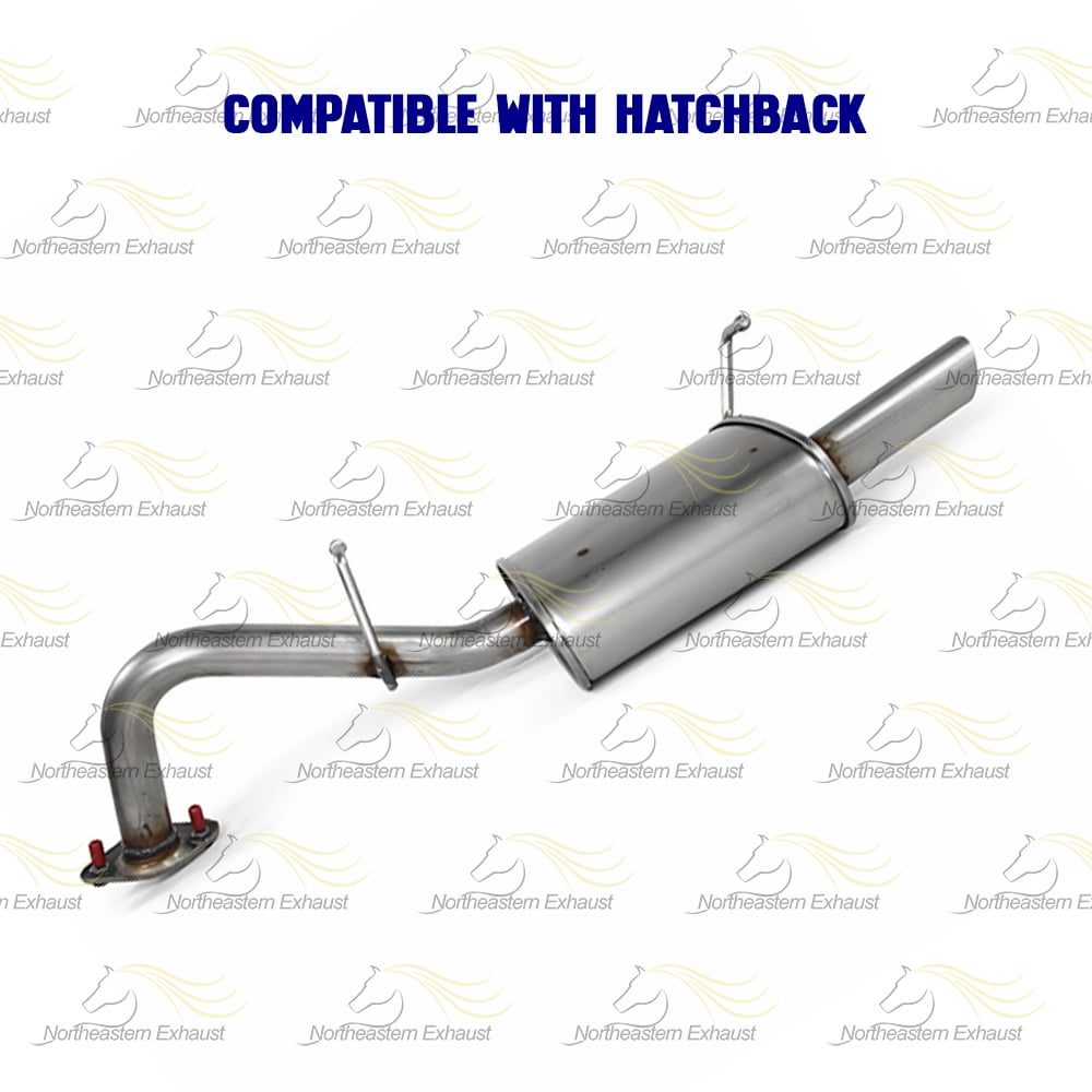 Northeastern Exhaust | Stainless Steel | Exhaust Muffler Tail Pipe Compatible for Toyota Yaris 2006-2015 1.5L - Includes Gasket, Hangers and  Bolt Kit - Direct Fit