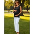 thumbnail image 5 of DARING DIVA Women's Maternity Work Sleeveless Knit Pullover Sweater Vest S Black, 5 of 7