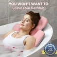 thumbnail image 4 of Full Body Bath Pillow for Bathtub, Thick Bathtub Cushion with Laundry Bag, Luxury Tub Pillow for Bath for Headrest Neck and Back Support Pink 51" x 16", 4 of 6