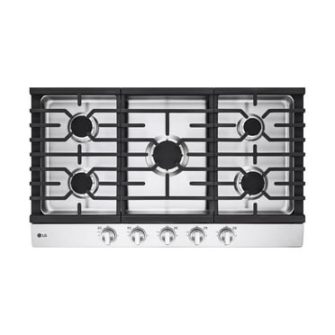 LG 36 Inch Gas Cooktop with 5 Sealed Burners Stainless Steel CBGJ3623S