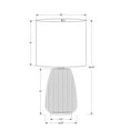 thumbnail image 2 of Monarch Specialties Lighting, 19"h, Table Lamp, Grey Ceramic, Ivory / Cream Shade, Contemporary, 2 of 5