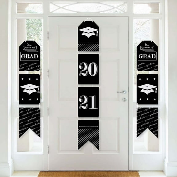 Grad Best is Yet to Come - Hanging Vertical Paper Door Banners - 2020 Graduation Party Wall Decoration Kit - Indoor Door Decor (Click to Select Color)