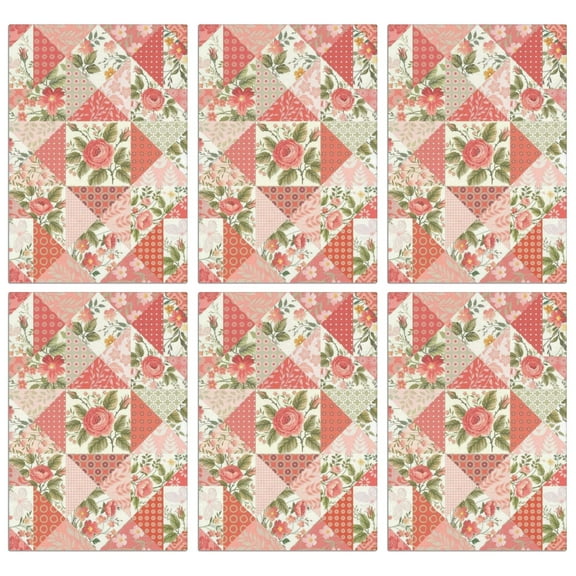 6 Pcs Funny Kitchen Towels,Pioneer Flower Floral Print Pattern Microfiber Dish Towels,Kitchen Tea Towels,Kitchen Towel Set (18" X 26")