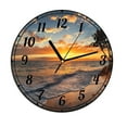 thumbnail image 2 of VOCOO 10'' Quartz Sunset Round Wall Clock for Home, Kitchen, and Bedroom Decoration (Battery Operated), 2 of 8