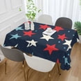 thumbnail image 2 of Yayeee Tablecloths 60" x 60" Rectangle Wrinkle Resistant Party Table Cover, Red White Stars, 2 of 8