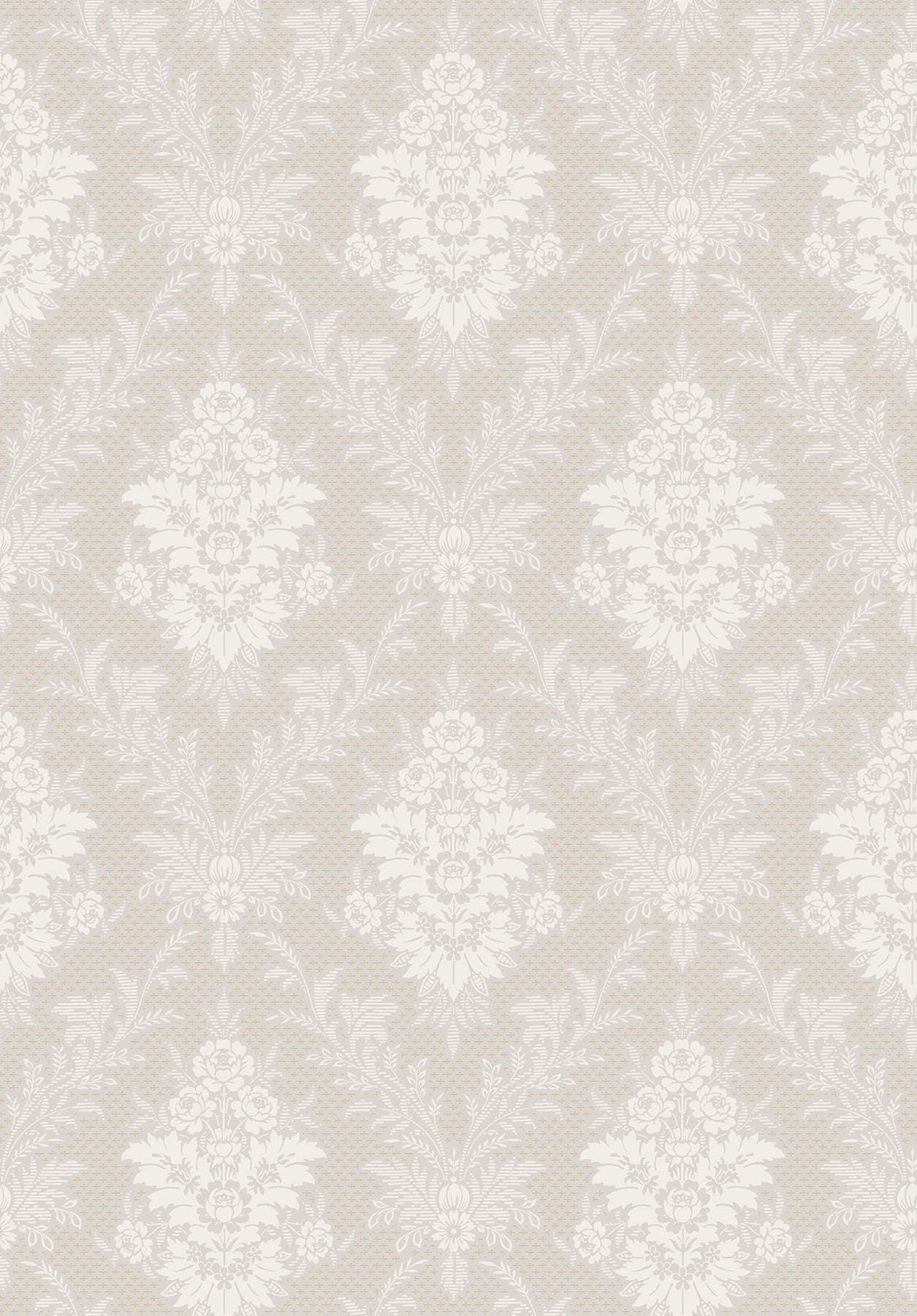 Wall Vision Sofia Light Grey Damask Wallpaper