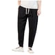 thumbnail image 2 of Pantalones largos para hombre, moda de verano, lisos, informales, con cintura elástica y bolsillos, 2 of 8