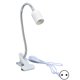 thumbnail image 1 of Portalámparas de mesa blanco E27/E26, cabezal blanco único, soporte de lámpara con Clip de Material duradero ajustable de 360 grados, enchufe de 100-240VEU, 1 of 5