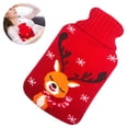 thumbnail image 2 of Cartoon Plush Knitting Sleeve Long Water Injection Rubber Hot Water Bottle 1.8L, 2 of 9