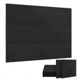 thumbnail image 1 of Paquete de 12 Paneles AcúSticos, Paneles Decorativos de InsonorizacióN de 12 X 12 Pulgadas, Paneles AcúSticos de Pared y Techo Negros, 1 of 7