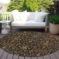 thumbnail image 5 of Addison Rugs Chantille Indoor/Outdoor Transitional Geometric, Abstract Black Washable Round Rug, 8' x 8', 5 of 5