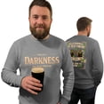 thumbnail image 2 of Men's Hello Darkness My Old Friend Long Sleeve Graphic Shirt Casual Crewneck Pullover Top, 2 of 5