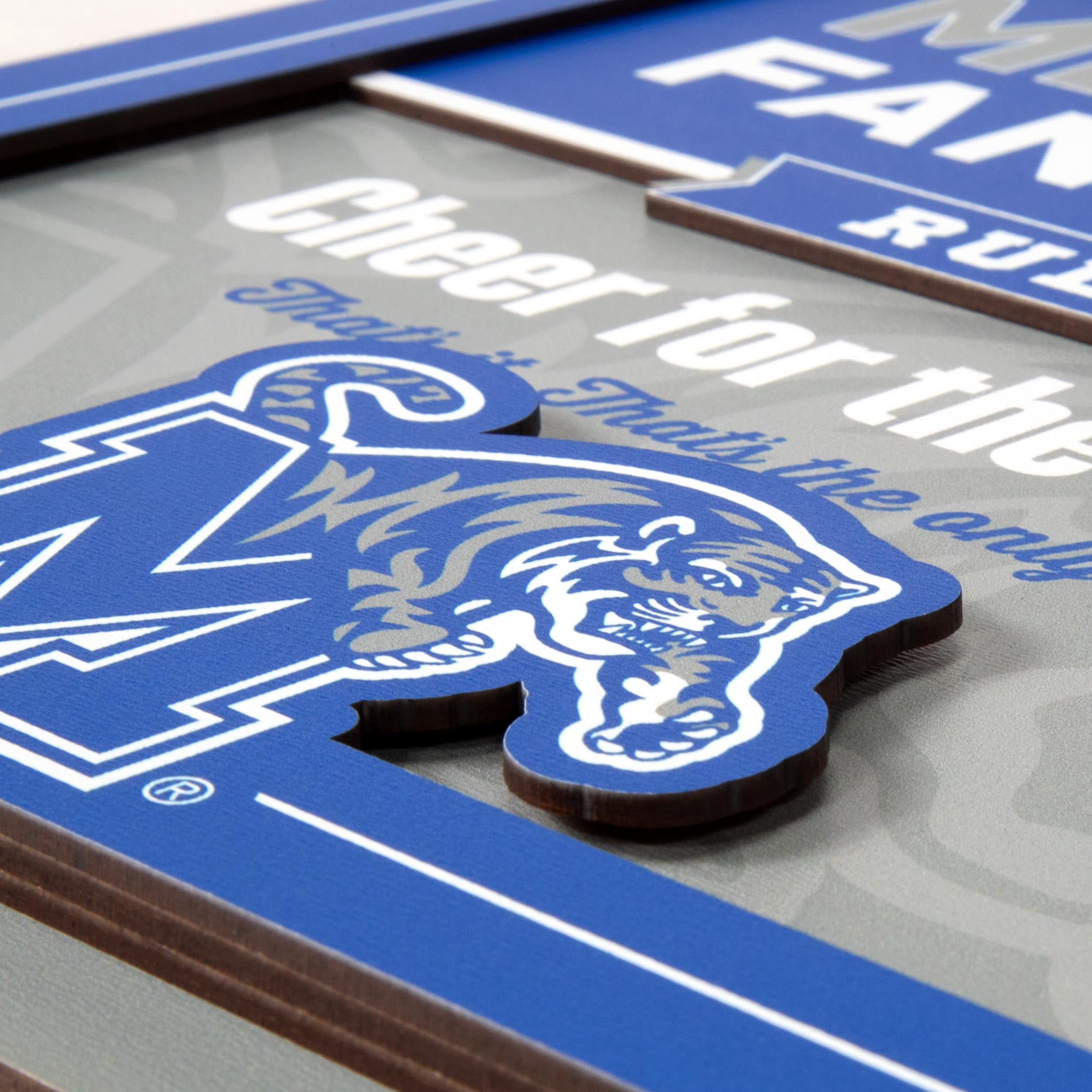 YouTheFan NCAA Memphis Tigers Fan Rules 3D Wall Art