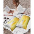thumbnail image 5 of Waterproof Outdoor Throw Pillows with Inserts 12"x20" Set of 2, Yellow Grey Soft Decorative Pillowcases for Couch Bedroom, Abstract Modern Oil Painted Art Pillow Covers for Sofa Living Room, 5 of 8