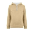 thumbnail image 5 of Xdegoge Half Zip Sweatshirt Women Pullover Hoodies Oversized Long Sleeve Tops with Pocket Stand Collar Plain Casual Sweatshirts Winter Workout Outfits 2025, 5 of 5