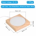 thumbnail image 2 of PATIKIL 3.2 Inch Wooden LED Light Base, Dimmable Wood Light Display Base Stand Lighting with Switch for 3D Crystal Glass Resin, 3-Colored Light, Square, 2 of 6