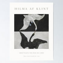 Poster Hilma Af Klint Swan The Swan No 17 Swedish Black And White Exhibition Museum Scandinavian Painting Animal Decor Gift - No Framed, Room Decor, 8x12