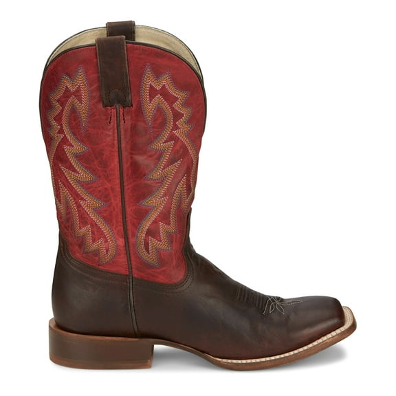 Tony Lama Mens Luciano Wide Square Toe Cowboy Mid Calf Boots- Medium & Wide Widths Available