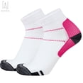 thumbnail image 3 of Gustave 5 Pairs Sport Plantar Fasciitis Compression Socks Arch Support Ankle Socks - Fits For Running, Athletic, Yoga and Travel (S/M,Rose Red), 3 of 8