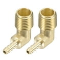 thumbnail image 7 of Uxcell Brass Hose Barb Fitting Elbow Male Threaded Right Angle Pipe Connector 3/16", 7 of 7