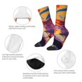 thumbnail image 4 of Balery Colorful Gecko Jungle Art Calcetas Largas con Estampado para Hombre y Mujer – Suaves y Transpirables, Talla Única (US 5-11), 4 of 6