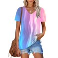 thumbnail image 2 of ChaoHeng Tops for Women Women Tops Spring Summer Women's New Short-Sleeved V-neck Pullover Casual Printed Fashion Top, 2 of 7