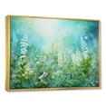 thumbnail image 2 of Designart "Wild Ferns Amongst Blooms" Flower Field Floater Framed Wall Art Prints, 2 of 5