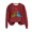 3-Wine, variant on LYEAA Halloween Womens Sweatshirts Long Sleeve Crew Neck Regular Ribbed Cuff Casual Wear Skull Holiday Clothes Pink 2XL