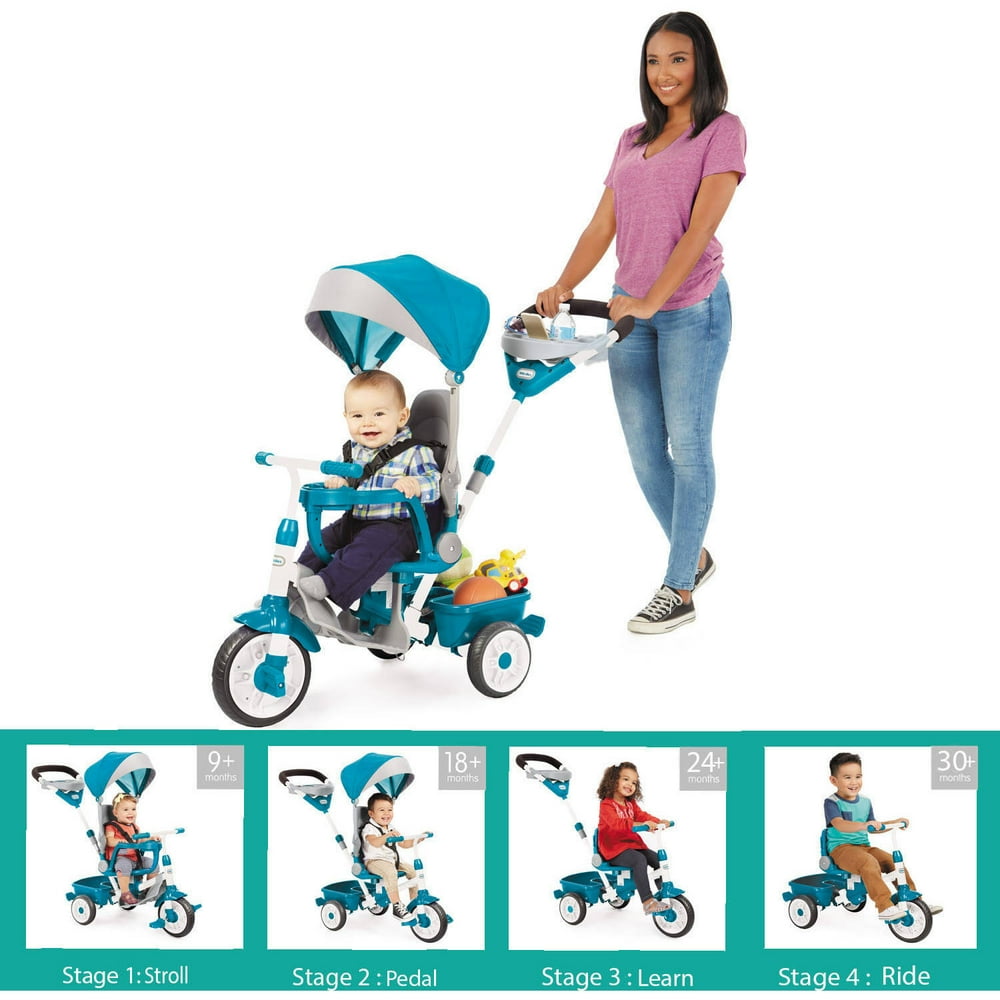Little Tikes Perfect Fit 4in1 Trike, Teal Convertible Toddler
