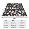 thumbnail image 3 of Fotbe Laying Hens And Roosters Manta de Franela Acolchonada con Estampado, Súper Suave y Esponjosa, Extra Grande para Sofá, Cama, Uso Todo el Año-40"x30", 3 of 7