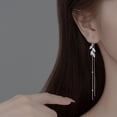 thumbnail image 5 of QIQUWOHUL Flashing Ear Line Temperament Korean Sweet Snd Fresh Long Tassel Earrings Round Thin Earrings Women, 5 of 8