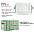 thumbnail image 2 of Yayeee Canvas Storage Basket with Handles for Shelves Fabric Bins Closet Organizer, Green Blossom Mosaic, 2 of 8