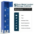 thumbnail image 6 of KAER Metal Locker with 5 Doors 66“ Storage Locker for Employees andstudent with Card Slot Lockable Steel Locker for School Gym Home Office Staff, 6 of 6